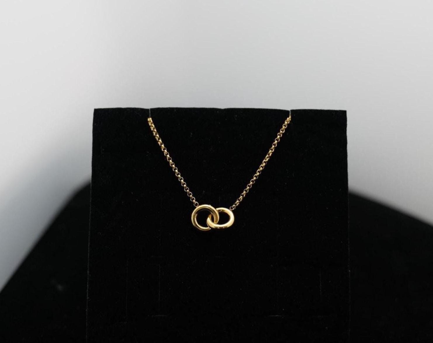 Interlocking Knot Necklace 18K Gold