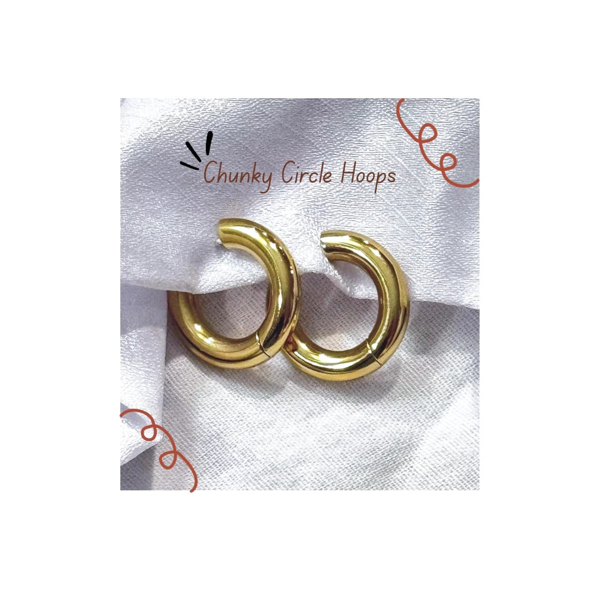 chunky gold huggie hoops luxury