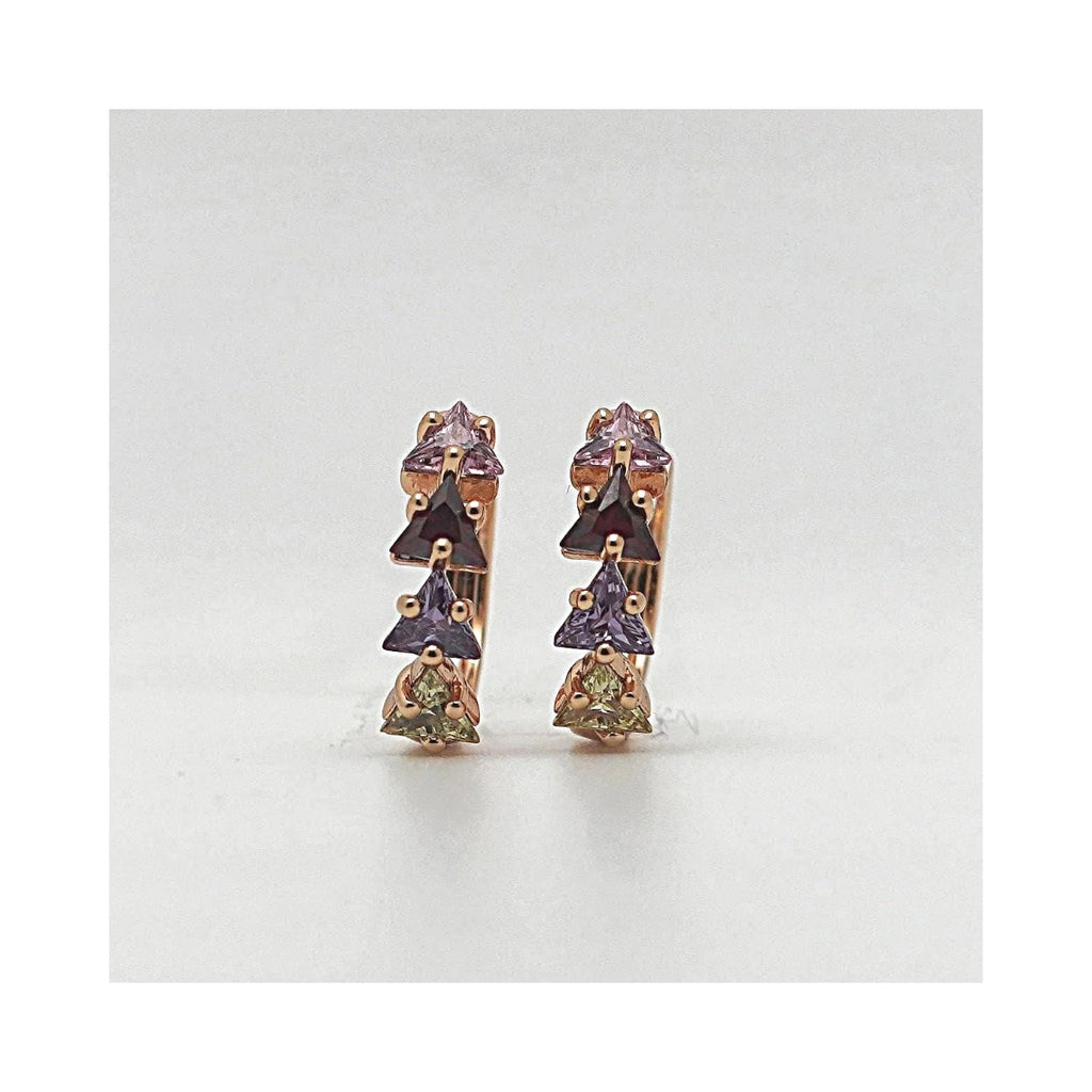 geometric triangle hoops luxury