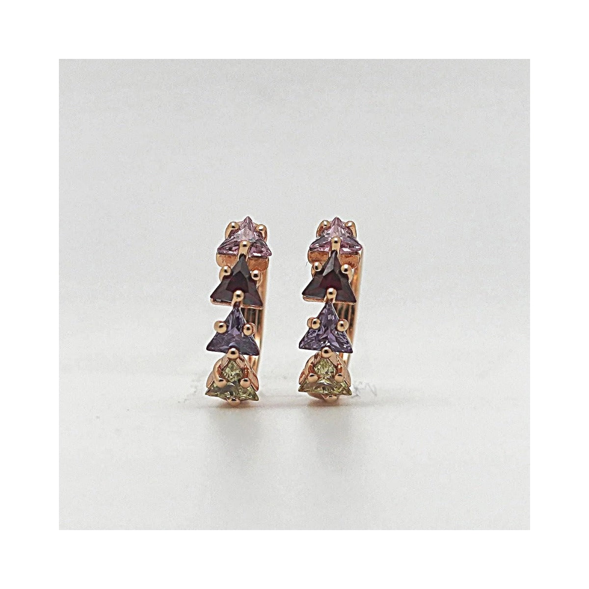 geometric triangle hoops luxury