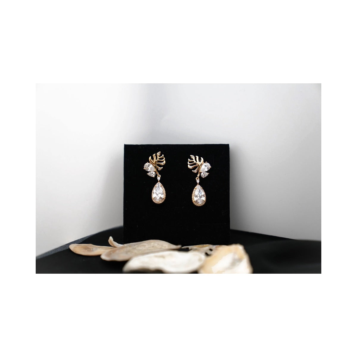 gold leaf crystal drops luxury