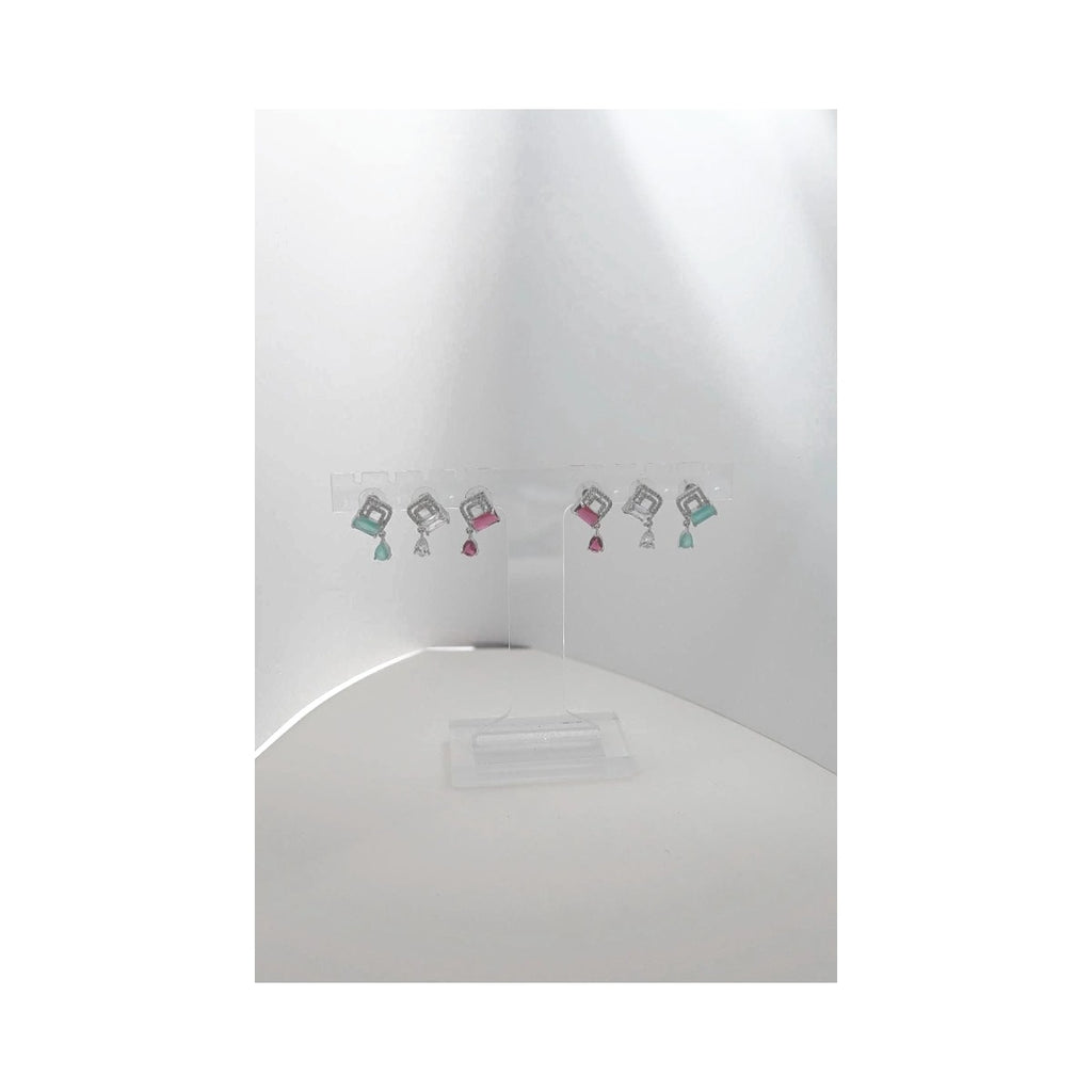 pink crystal drop earrings luxury