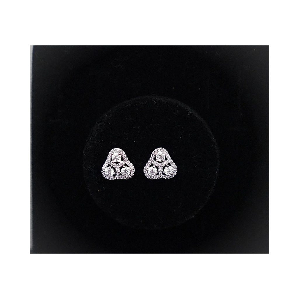 triangle crystal studs luxury