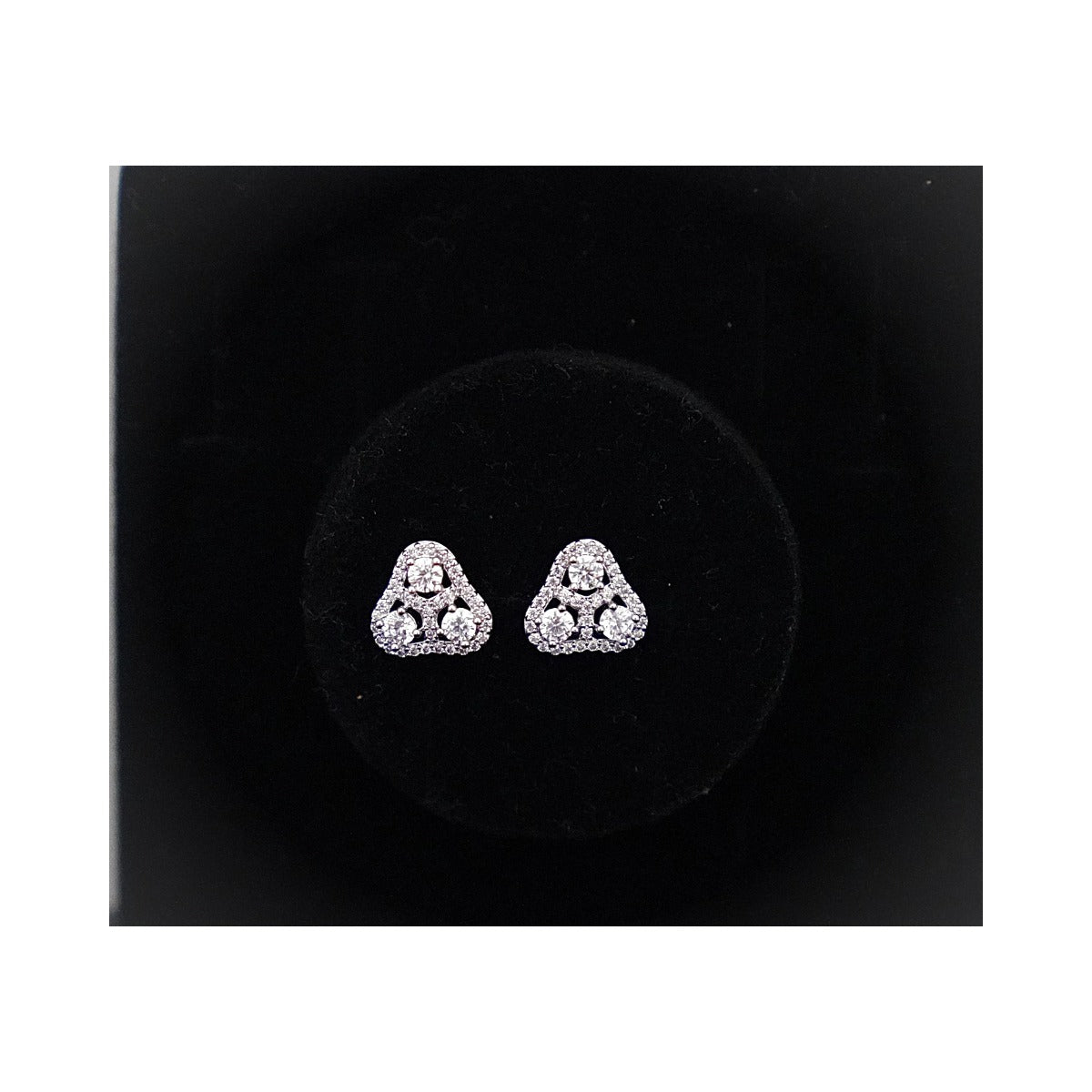 triangle crystal studs luxury