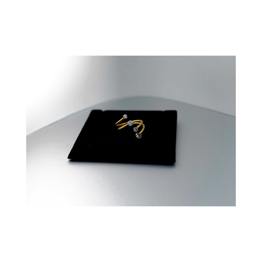 triple stone adjustable ring luxury