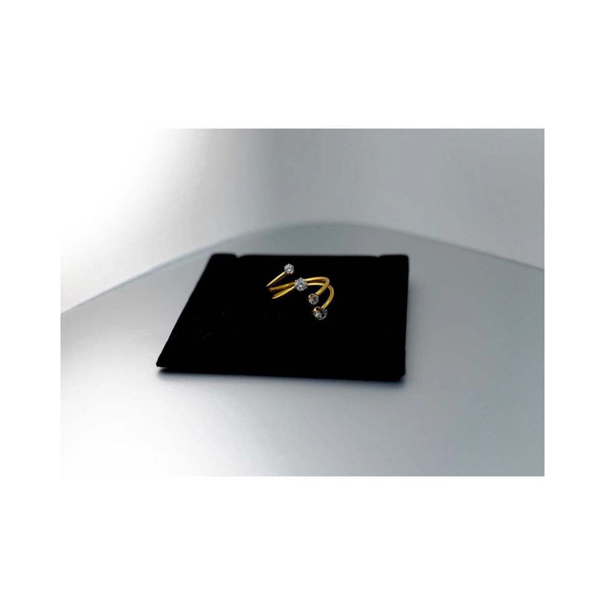 triple stone adjustable ring luxury